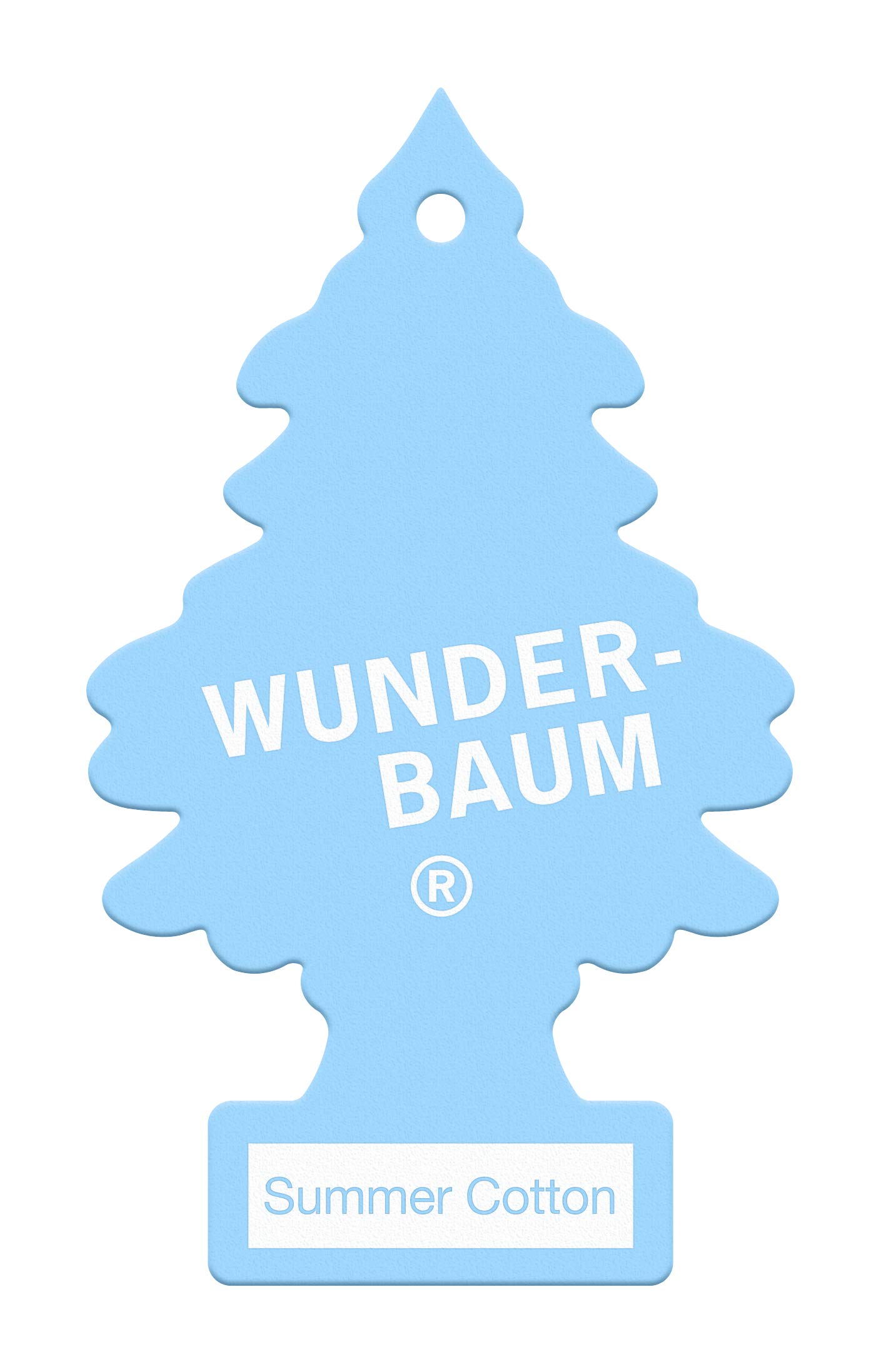 WUNDER-BAUM Auto-Lufterfrischer - Anhänger für langanhaltenden Duft im Auto oder zu Hause - Summer Cotton - 1 Stück von WUNDER-BAUM