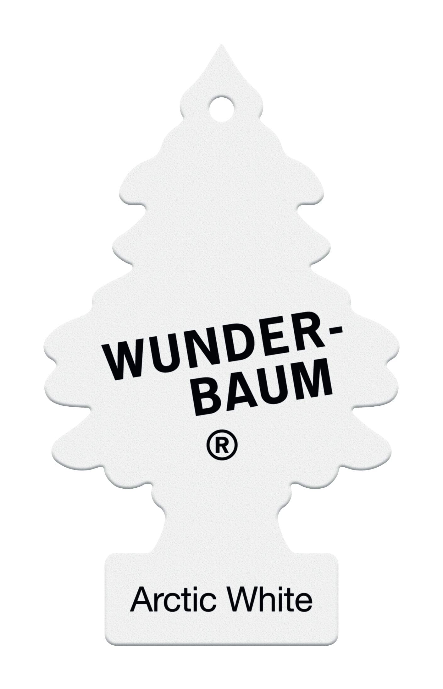 WUNDER-BAUM Auto-Lufterfrischer I Anhänger für langanhaltenden Duft im Auto oder zu Hause I Arctic White, 1 Stück von WUNDER-BAUM