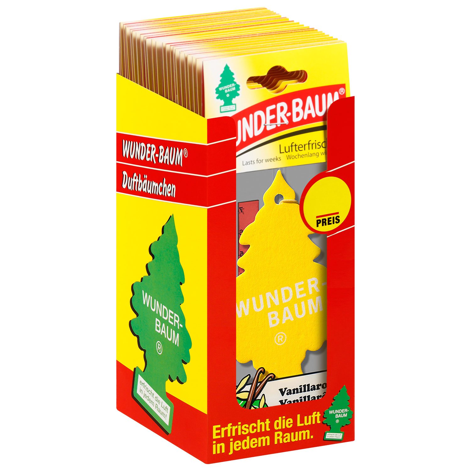 WUNDER-BAUM 134205/24 Lufterfrischer 24-er Box Vanillaroma von WUNDER-BAUM