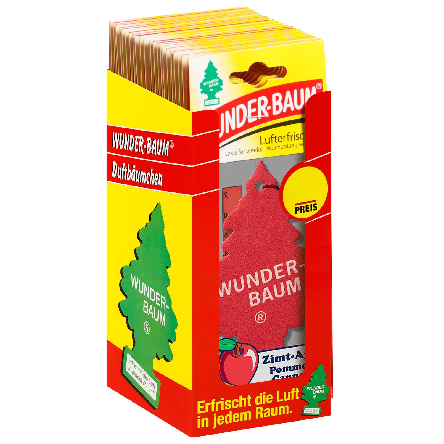 Wunder-Baum 134231/24 Lufterfrischer 24-er Box Zimt-Apfel von WUNDER-BAUM