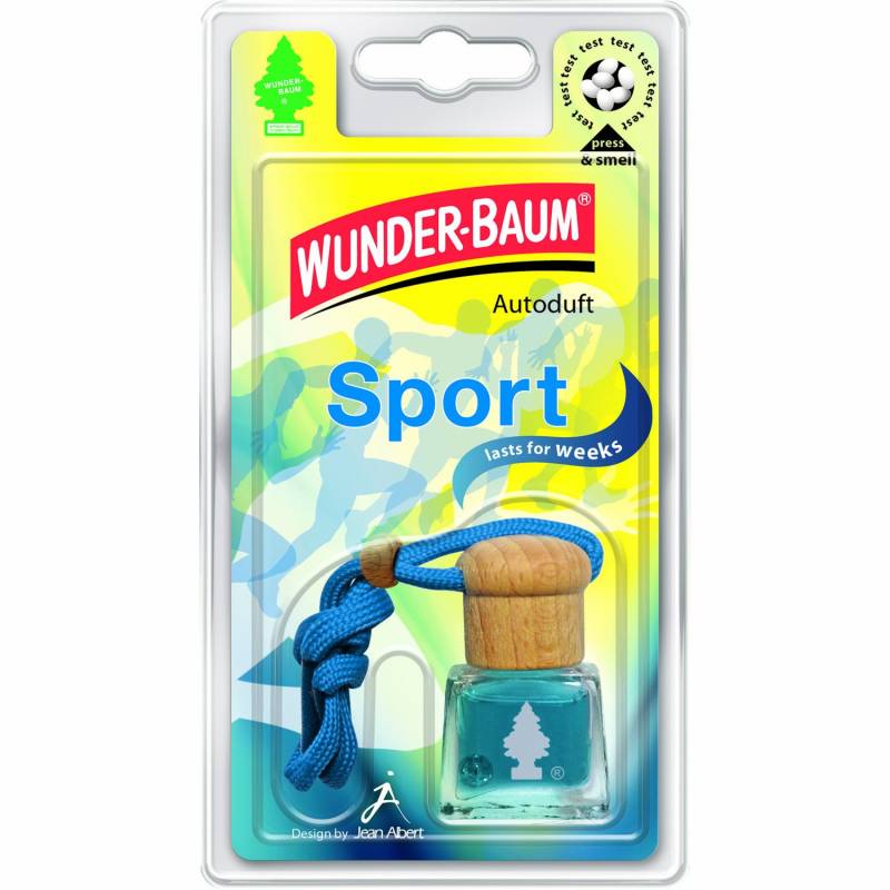 WUNDER-BAUM 461203/4 Lufterfrischer 4-er Set Duftflakon Sport von WUNDER-BAUM