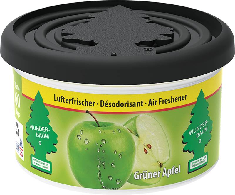 WUNDER-BAUM Duftdose I Langanhaltender Duft im Auto oder zu Hause I Grüner Apfel I 1 Stück von WUNDER-BAUM