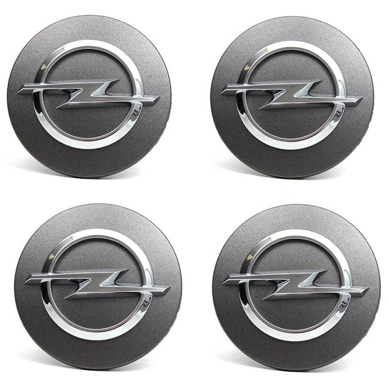 4 Stück Kappen Radnabenabdeckungen Radnabenkappen für Opel Cascada 2013-2019 53mm, Auto-Tuning Dekoration Zubehör Zentralen Logo Teilewasserdicht von WurBu