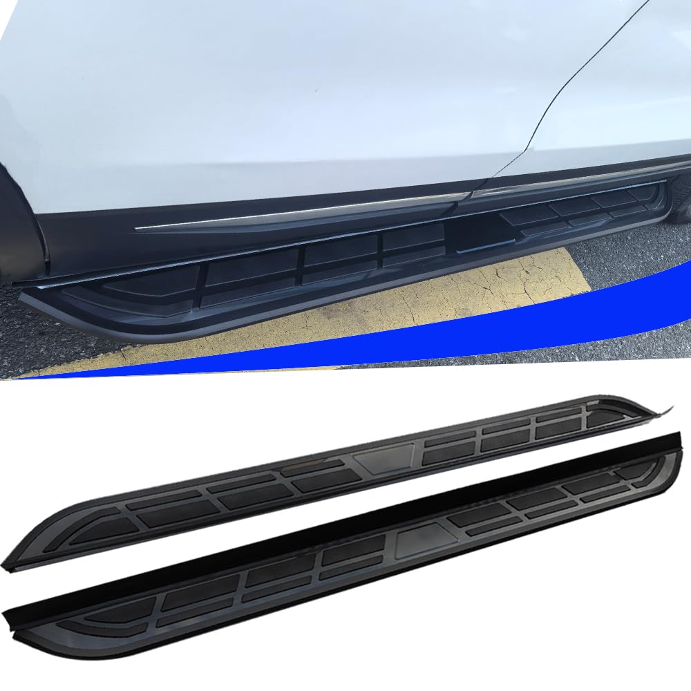 2 Stück, passend für Mazda CX-5 CX5 2017–2025 Trittbrett, Seitenstufe, Nerf-Stange, Pedal, Trittbrett, Aluminium, KuXuan, Schwarz (mit Halterungen) von Wusecssy