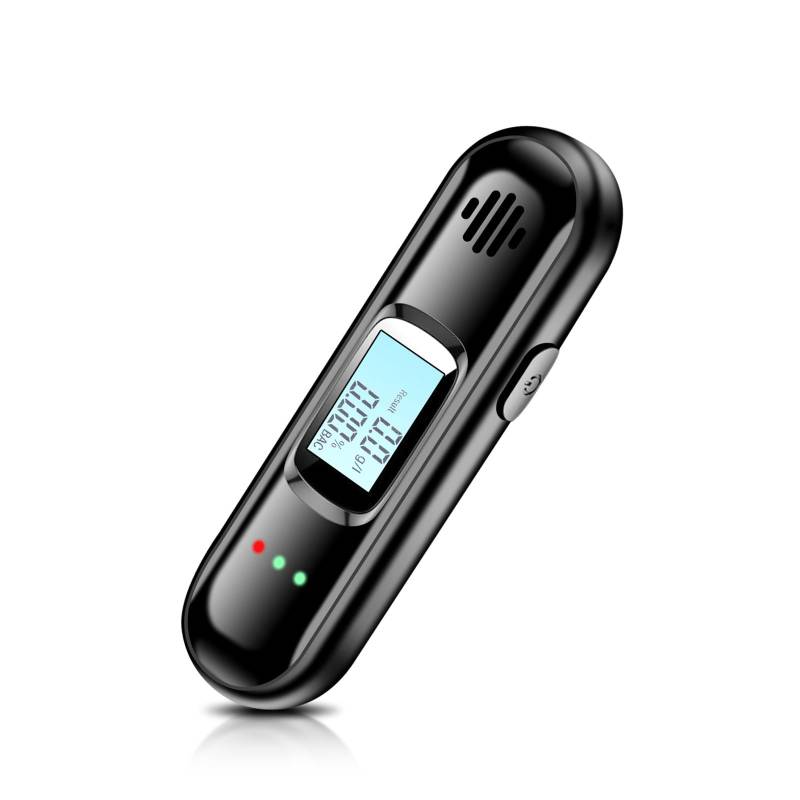 Wvoillty Polizeigenau Alkoholtester, wiederaufladbar, mit blauem LCD-Display, tragbar, für den professionellen und persönlichen Gebrauch von Wvoillty