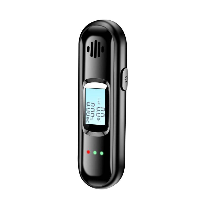 Wvoillty Polizeigenau Alkoholtester, wiederaufladbar, mit blauem LCD-Display, tragbar, für den professionellen und persönlichen Gebrauch von Wvoillty