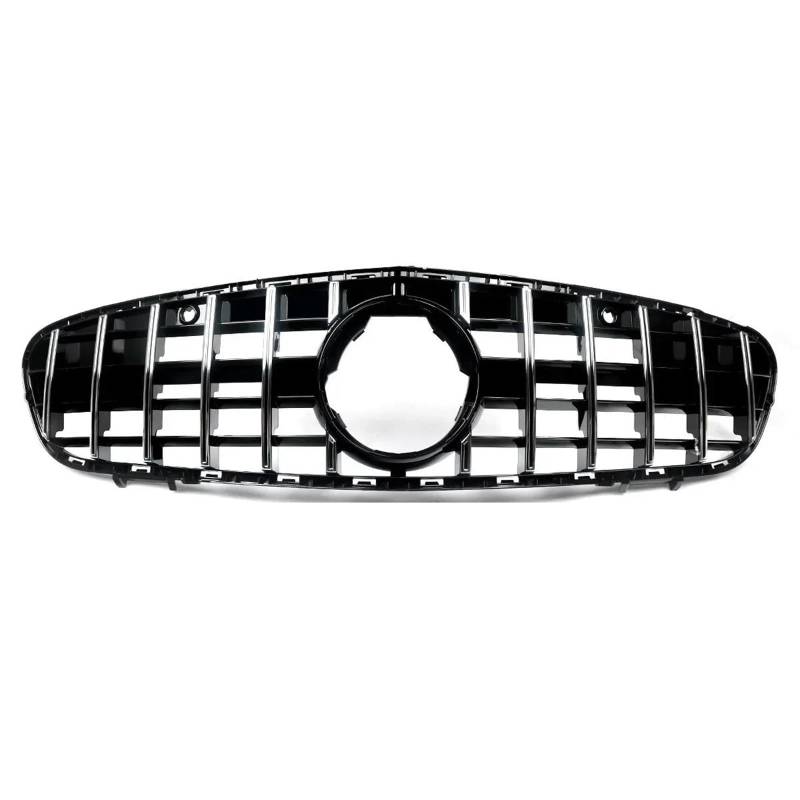 Auto Frontschürze Grill für Mercedes Benz R231 La Classe SL SL550 500 450 2017-2020,Frontgrill Mittel netz gitter Montage rahmen abdeckung Außen Bodykit Teil,A-Chrome Black17-20 von WwwBaoF8