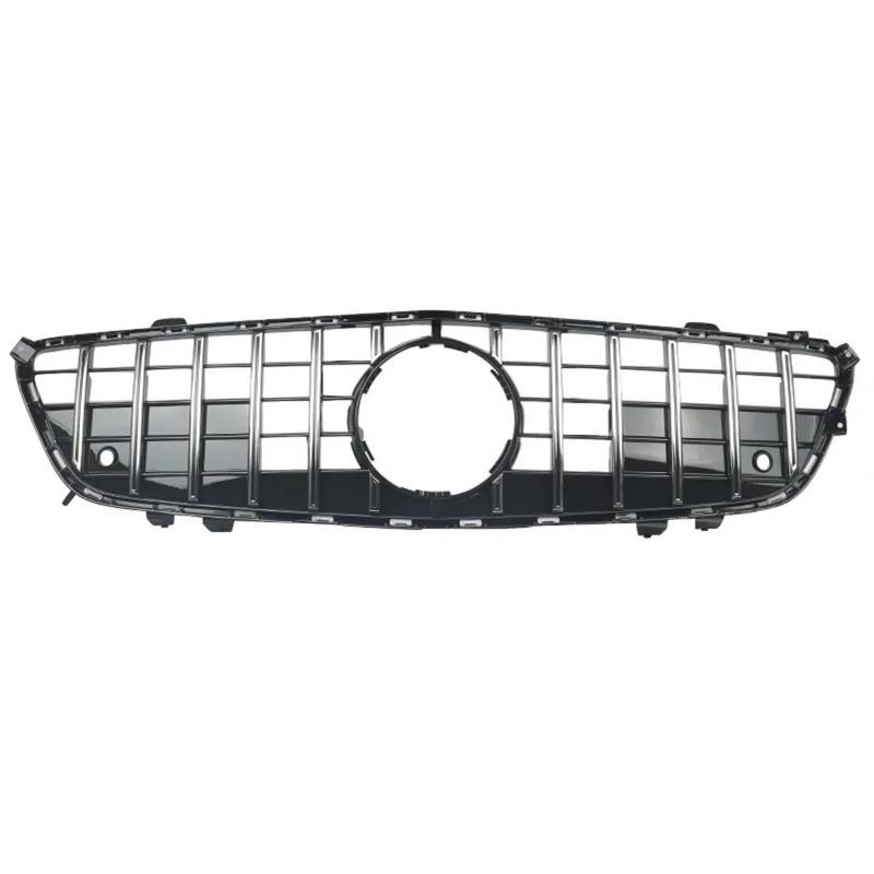 Auto Frontschürze Grill für Mercedes Benz R231 La Classe SL SL550 500 450 2017-2020,Frontgrill Mittel netz gitter Montage rahmen abdeckung Außen Bodykit Teil,B-Chrome Black12-16 von WwwBaoF8