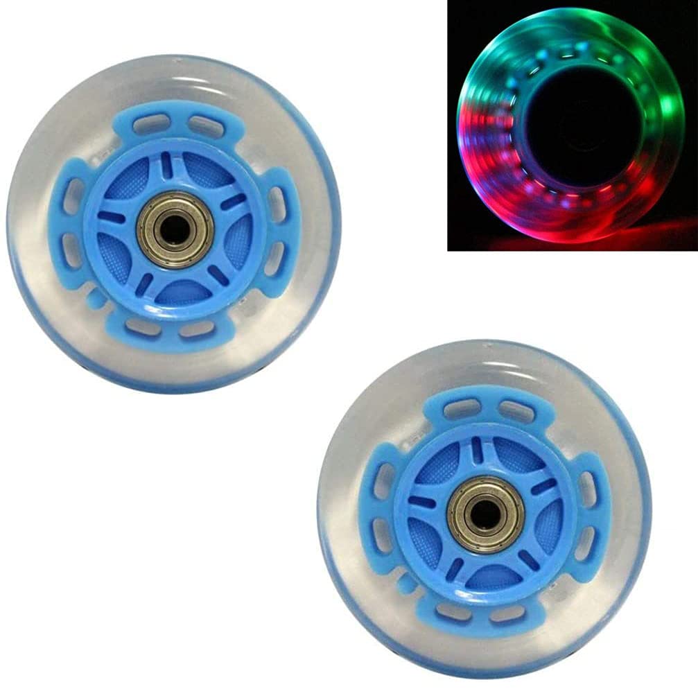 2 Stück 80mm LED Scooter Wheels - Scooter Ersatzräder mit ABEC 9 Lagern, Ersatz für Kick/Razor Scooter,A 2 Stück 80mm LED Scooter Wheels - Scooter Ersatzräder mit ABEC 9 Lagern, Ersatz für Kick/Razor Scooter,A von Wxnnx