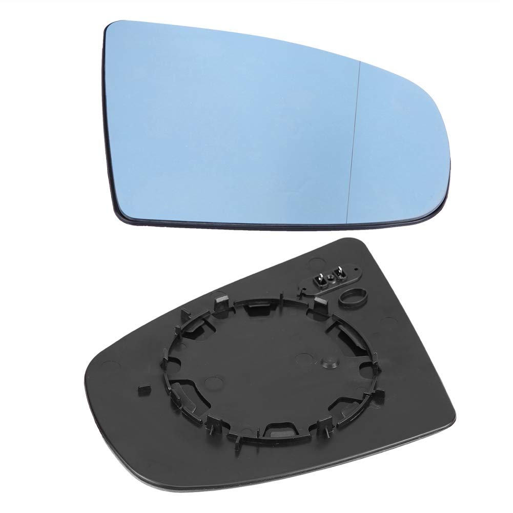 Außenspiegelglas, 1 Paar, links und rechts, beheizt, Außenspiegelglas, für BMW X5 E70 2008–2013, Blau von Wytino