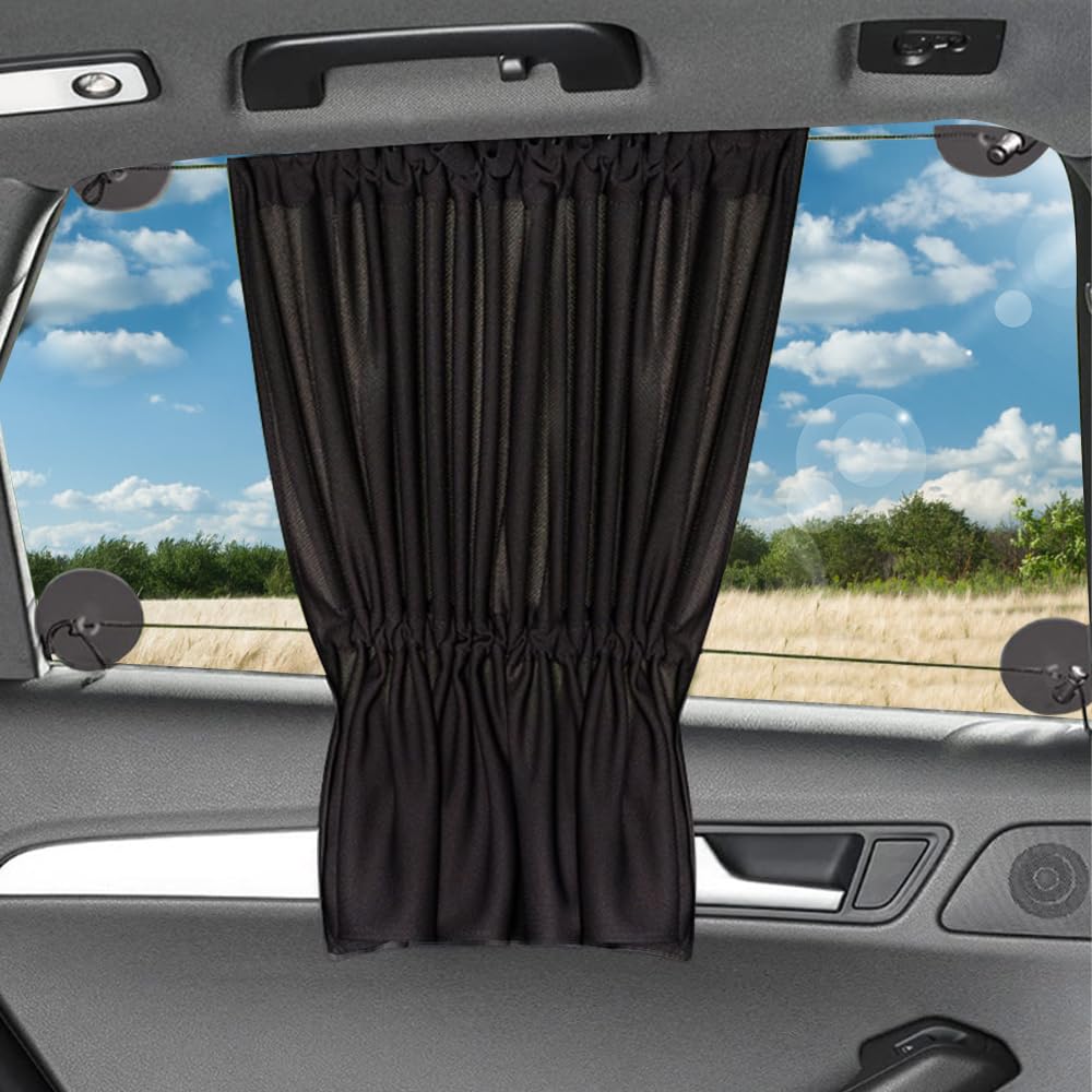 Wzhtuzi Sonnenschutz Auto, Universal Sonnenschutz Auto Vorhang Doppelreihige Saugnapfvorhänge für Autos Sonnenschutz für Auto Vorhang, Schützt Mitfahrer, Baby, Kinder, Haustiere, 65 x 50 cm Wzhtuzi Sonnenschutz Auto, Universal Sonnenschutz Auto Vorhang Doppelreihige Saugnapfvorhänge für Autos Sonnenschutz für Auto Vorhang, Schützt Mitfahrer, Baby, Kinder, Haustiere, 65 x 50 cm von Wzhtuzi