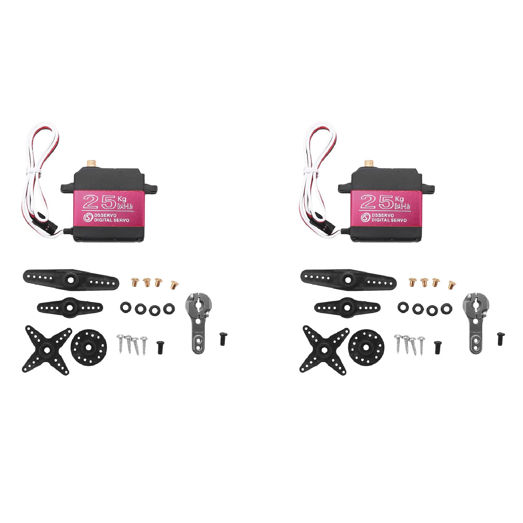 Wzxksoac 2X 25KG Digital Servo Voll Metall Getriebe Hohes Drehmoment Wasserdicht für RC Auto Crawler Robot 270 ° Wzxksoac 2X 25KG Digital Servo Voll Metall Getriebe Hohes Drehmoment Wasserdicht für RC Auto Crawler Robot 270 ° von Wzxksoac
