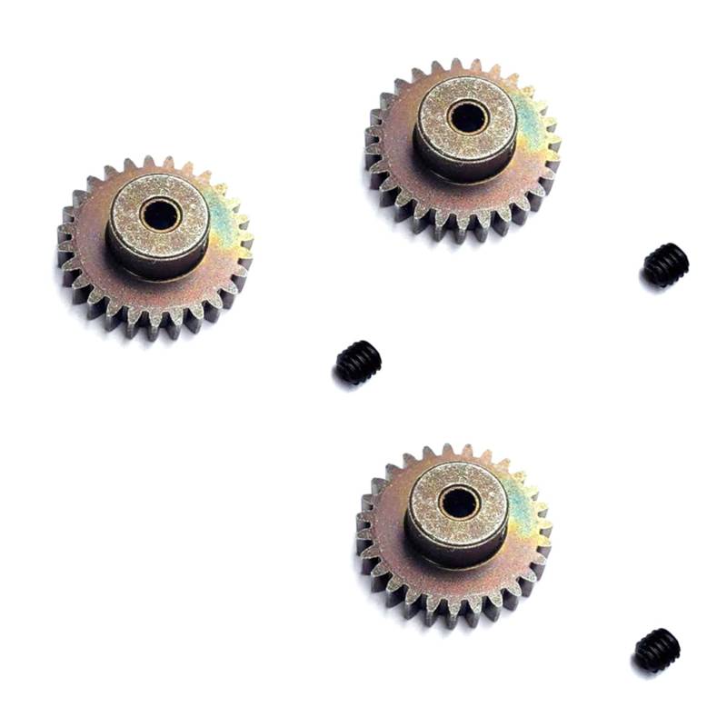 Wzxksoac 3X 27T Stahl Motor Auto Upgrade Teile für 144001 124019 124018 A959-B A959B A969B RC Auto ErsatzzubehöR von Wzxksoac