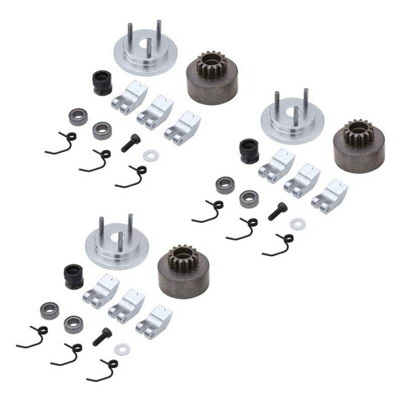 Wzxksoac 3X RC Kupplungs Glocke 14T Getriebe Lager Kupplungs Schuhe Federn & Motor Mutter Schwung Rad Baugruppe für von Wzxksoac