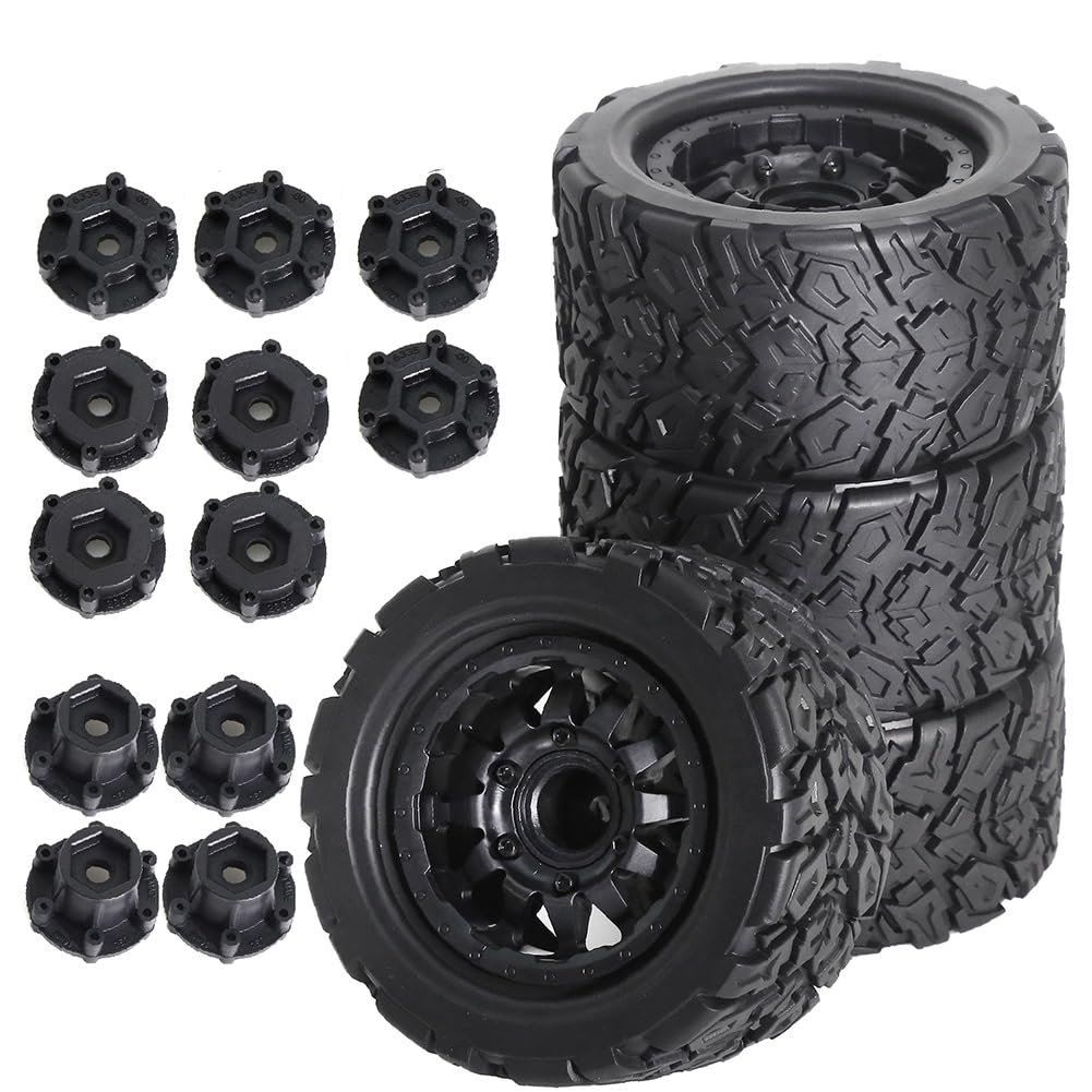 Wzxksoac 4 Stück 110 mm 1/10 -Stunt-Truck-Reifen 12 mm und 14 mm Sechskant für/ARRMA/für KRATON/für Outcast/für B Wzxksoac 4 Stück 110 mm 1/10 -Stunt-Truck-Reifen 12 mm und 14 mm Sechskant für/ARRMA/für KRATON/für Outcast/für B von Wzxksoac
