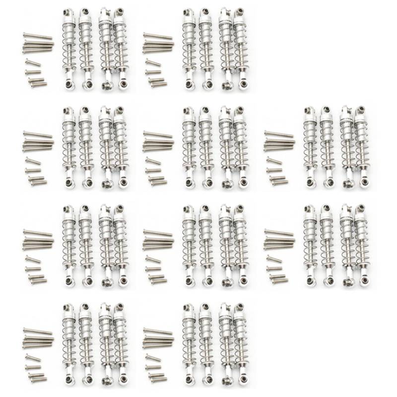 Wzxksoac 40 Teiliger Metall Stoß DäMpfer für C14 C24 C34 Mn D90 D91 D96 D99 D99S Mn90 Mn99S Rc Auto Upgrade Teile, Silber von Wzxksoac