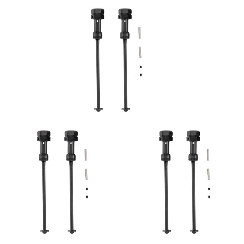 Wzxksoac 6 Stück Antrieb Welle CVD Set EA1061 für JLB Racing CHEETAH 11101 21101 J3 SPEED 1/10 RC Auto Teile Zubehör von Wzxksoac