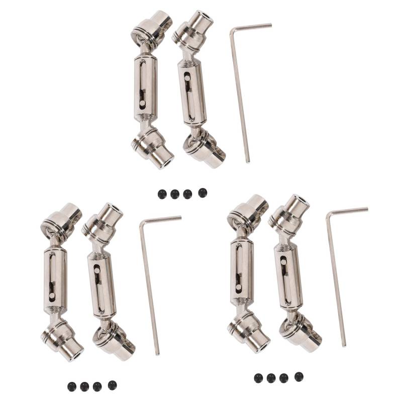 Wzxksoac 6X Ural Truck RC Auto Teile Metall Vorne Hinten Antriebswelle für Ural B36 B16 C14 C24 B24 von Wzxksoac