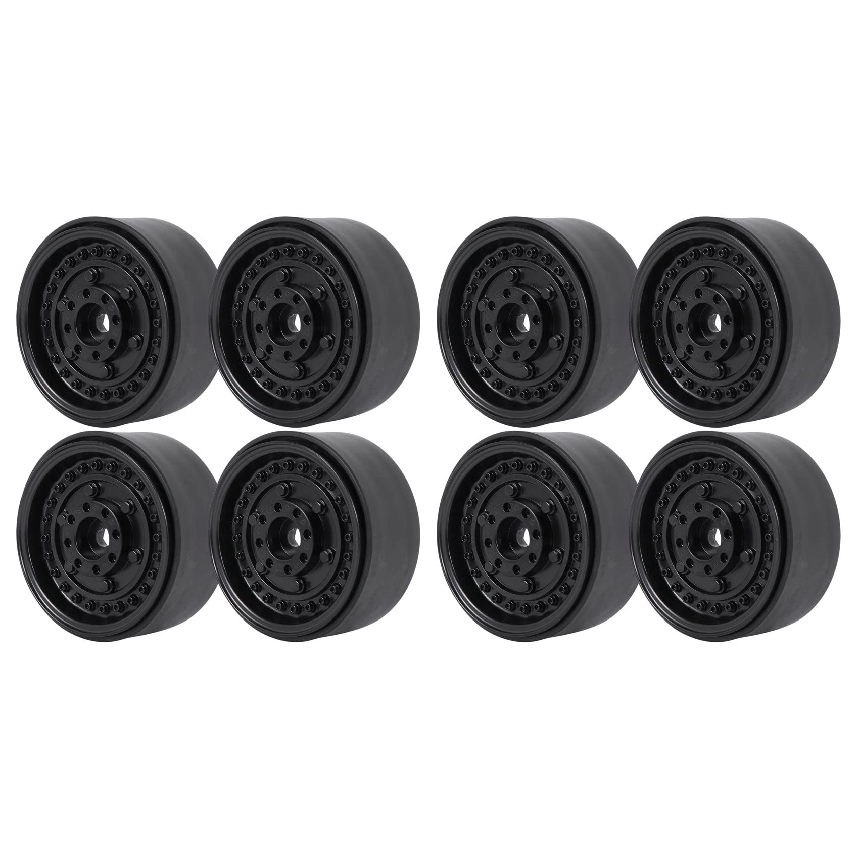 Wzxksoac 8 Stück Metall 1,9 Beadlock Rad Felgen Nabe für Axial Scx10 90046 Trx4 D90, Schwarz Wzxksoac 8 Stück Metall 1,9 Beadlock Rad Felgen Nabe für Axial Scx10 90046 Trx4 D90, Schwarz von Wzxksoac
