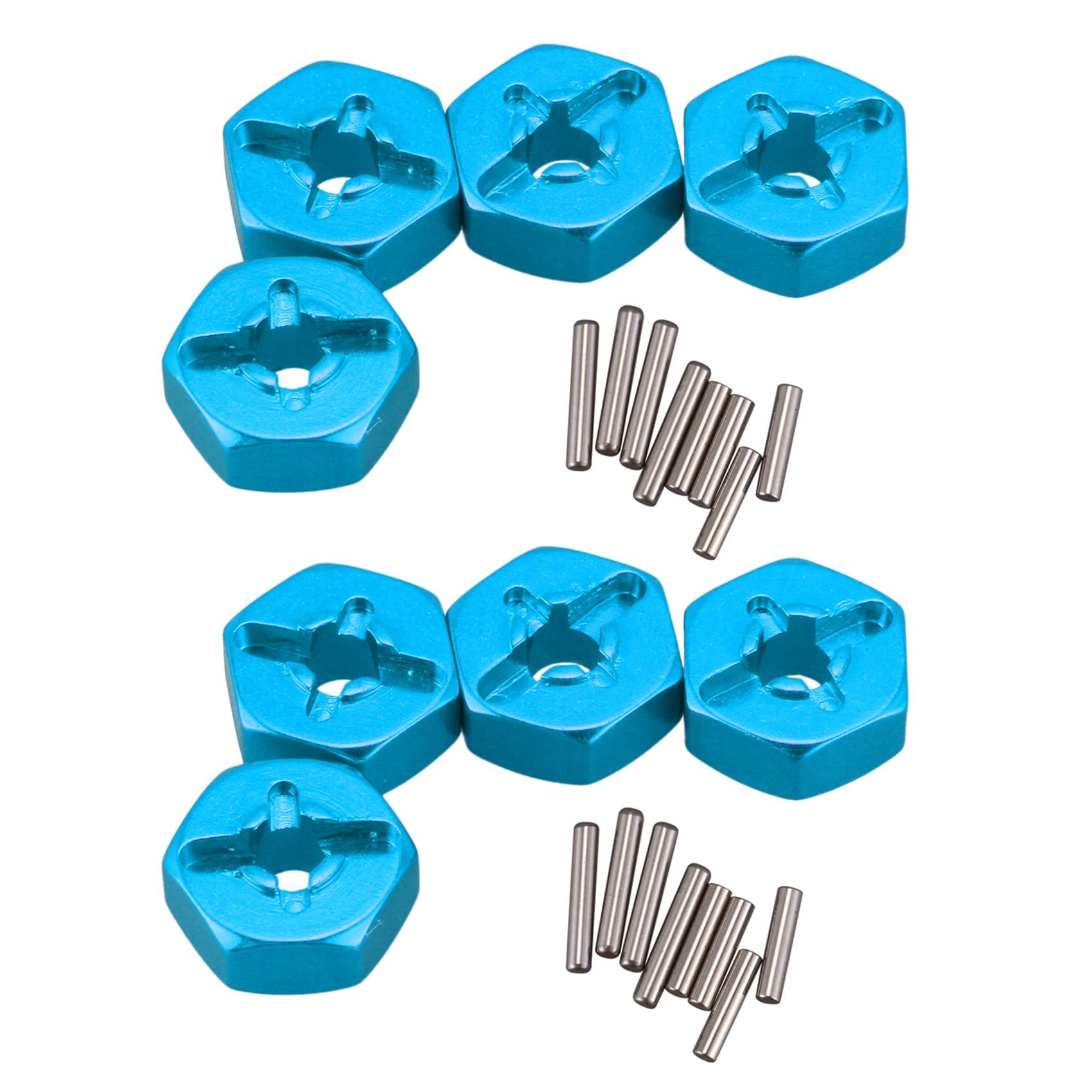 Wzxksoac 8X 12 Mm Kombinierer Rad Naben Sechskant Adapter Aus Aluminium Legierung für 144001 1/14 RC Auto Teile, Blau Wzxksoac 8X 12 Mm Kombinierer Rad Naben Sechskant Adapter Aus Aluminium Legierung für 144001 1/14 RC Auto Teile, Blau von Wzxksoac