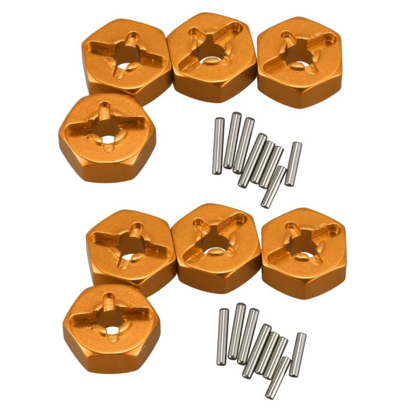 Wzxksoac 8X 12 mm Kombinierer Rad Naben Sechskant Adapter Aus Aluminium Legierung für 144001 Gelb von Wzxksoac