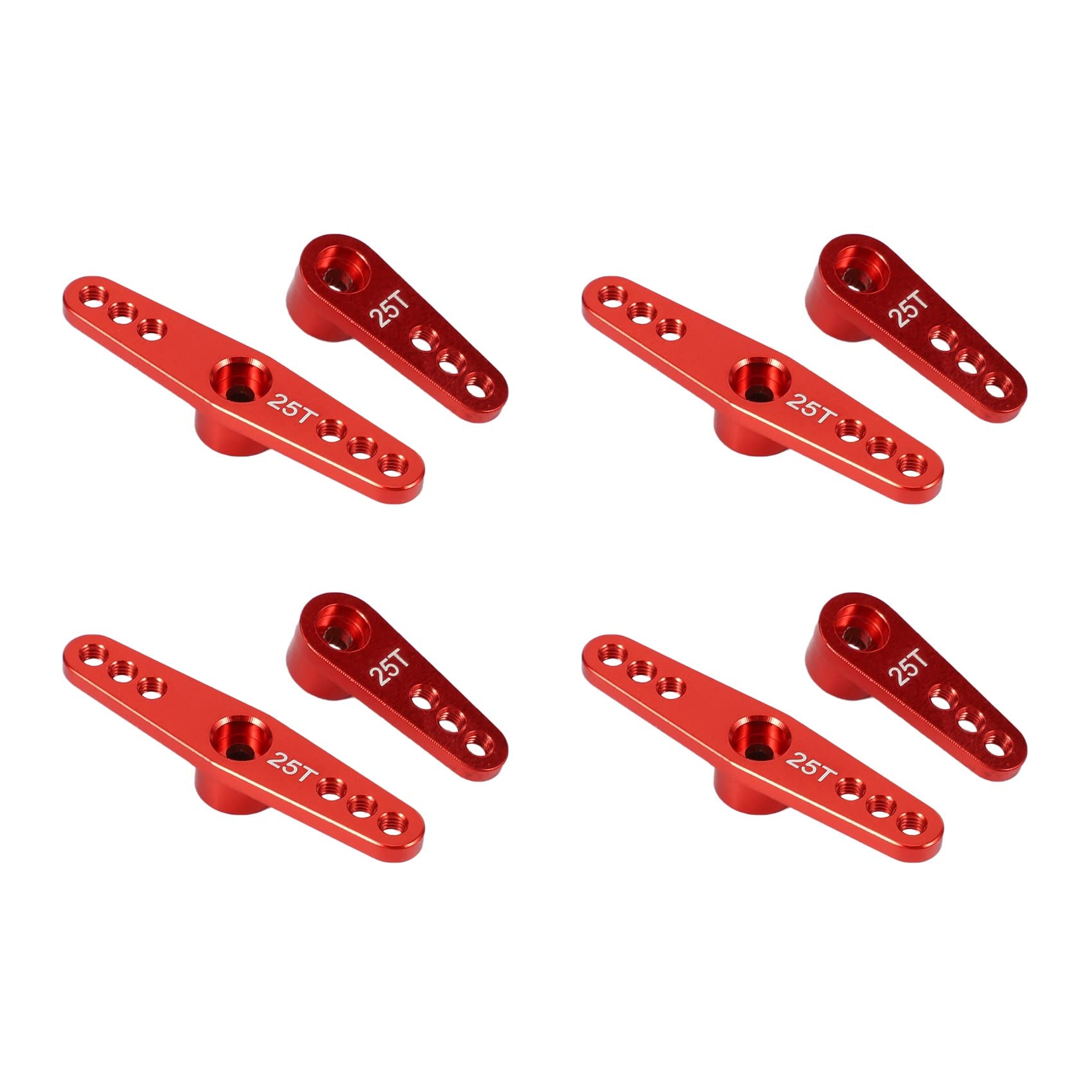 Wzxksoac 8X 25T Aluminium RC Servo Arm Horn für Futaba Savox Xcore HD RC Elektrowerkzeuge, Rot Wzxksoac 8X 25T Aluminium RC Servo Arm Horn für Futaba Savox Xcore HD RC Elektrowerkzeuge, Rot von Wzxksoac