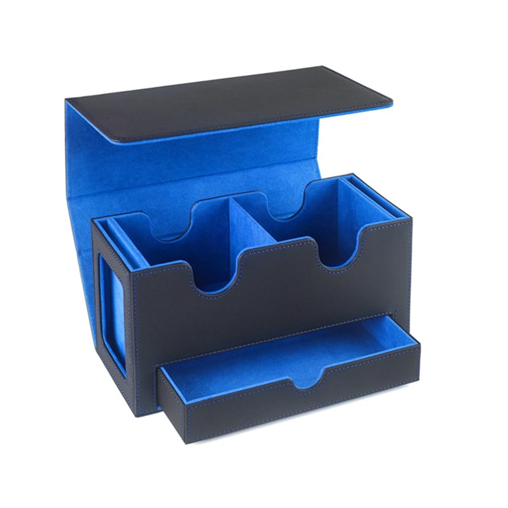 Wzxksoac Tragbare Aufbewahrungsbox für Magnetische Spielkarten, Schubladen-Aufbewahrungsbox mit Sichtfenster, Kartenhalter für Spielkarten, Blau Wzxksoac Tragbare Aufbewahrungsbox für Magnetische Spielkarten, Schubladen-Aufbewahrungsbox mit Sichtfenster, Kartenhalter für Spielkarten, Blau von Wzxksoac