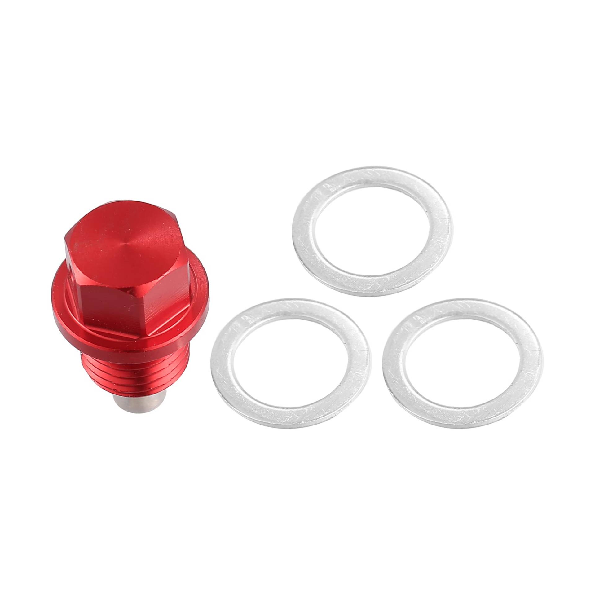 X AUTOHAUX 1 Satz Universal M14 x 1,5 Auto magnetische Ölablassschraube Ölablassschraube Schraube mit 3 Dichtungen rot X AUTOHAUX 1 Satz Universal M14 x 1,5 Auto magnetische Ölablassschraube Ölablassschraube Schraube mit 3 Dichtungen rot von X AUTOHAUX