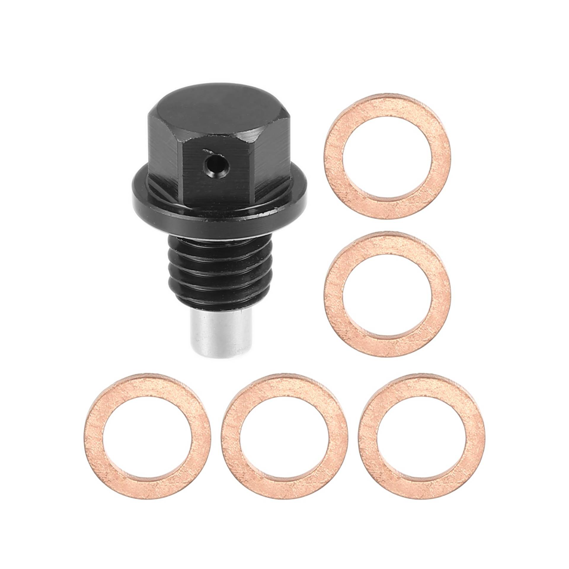 X AUTOHAUX 1 Satz M12x1,75 Ölablassschraube Magnetische Aluminiumwanne Ablassmutter mit 5 Unterlegscheiben für Auto Motorrad Schwarz X AUTOHAUX 1 Satz M12x1,75 Ölablassschraube Magnetische Aluminiumwanne Ablassmutter mit 5 Unterlegscheiben für Auto Motorrad Schwarz von X AUTOHAUX
