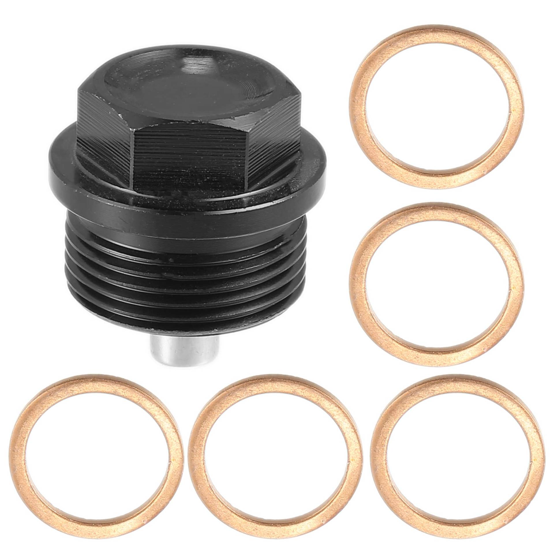 X AUTOHAUX 1 Satz M24x1,5 Ölablassschraube Magnetische Aluminiumwanne Ablassmutter mit 5 Unterlegscheiben für Auto Motorrad Schwarz X AUTOHAUX 1 Satz M24x1,5 Ölablassschraube Magnetische Aluminiumwanne Ablassmutter mit 5 Unterlegscheiben für Auto Motorrad Schwarz von X AUTOHAUX