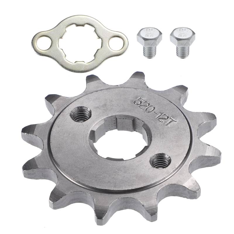 X AUTOHAUX 1 Set 520 Stil 12 Zähne 20 mm ID Motorrad Frontmotor Ritzel Motorrad Dirt Pit Bike Mini Bike ATV von X AUTOHAUX