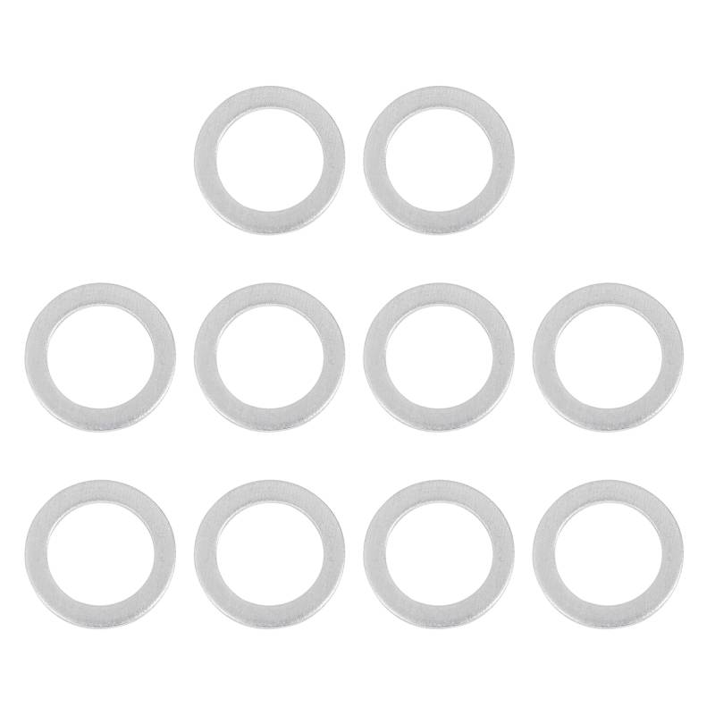 X AUTOHAUX 10 Stücke M18 Silber Ton Ölablassschraube Dichtungen Ersatz für 90471-PX4-000 von X AUTOHAUX