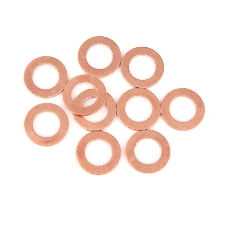 X AUTOHAUX 10Stk. Kupfer Unterlegscheibe Flachdichtung Ring für Auto 12 x 20 x 1,5 mm von X AUTOHAUX