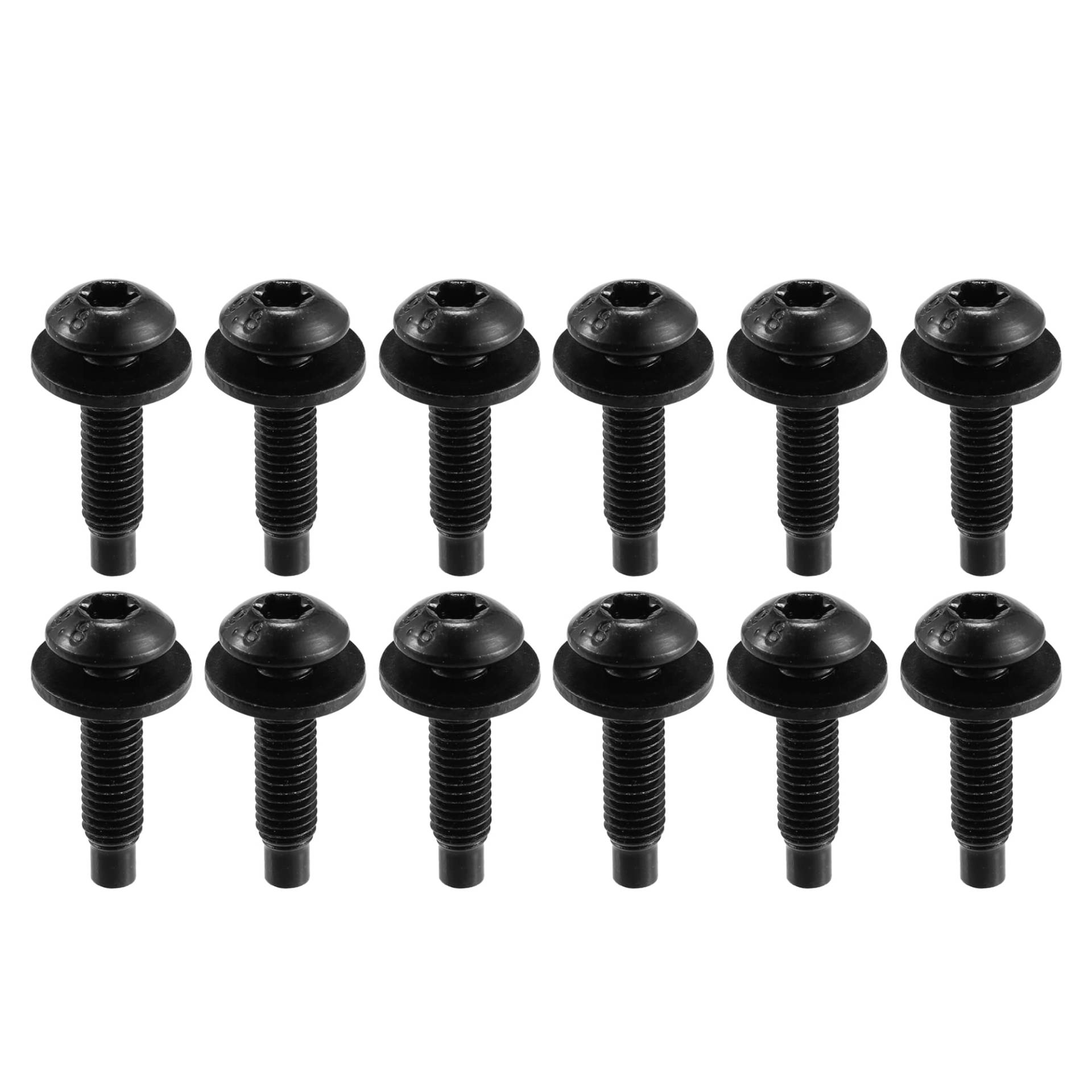 X AUTOHAUX 12 Stück Hard Top Torx Schraube Bolzen Extra Langer Edelstahl Schwarz von X AUTOHAUX