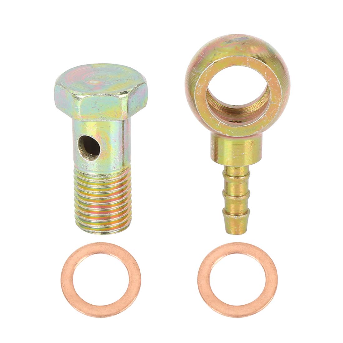 X AUTOHAUX 12mm Banjo Schlauch Bolzen Unterlegscheibe Fitting Metall für Motorrad Auto X AUTOHAUX 12mm Banjo Schlauch Bolzen Unterlegscheibe Fitting Metall für Motorrad Auto von X AUTOHAUX