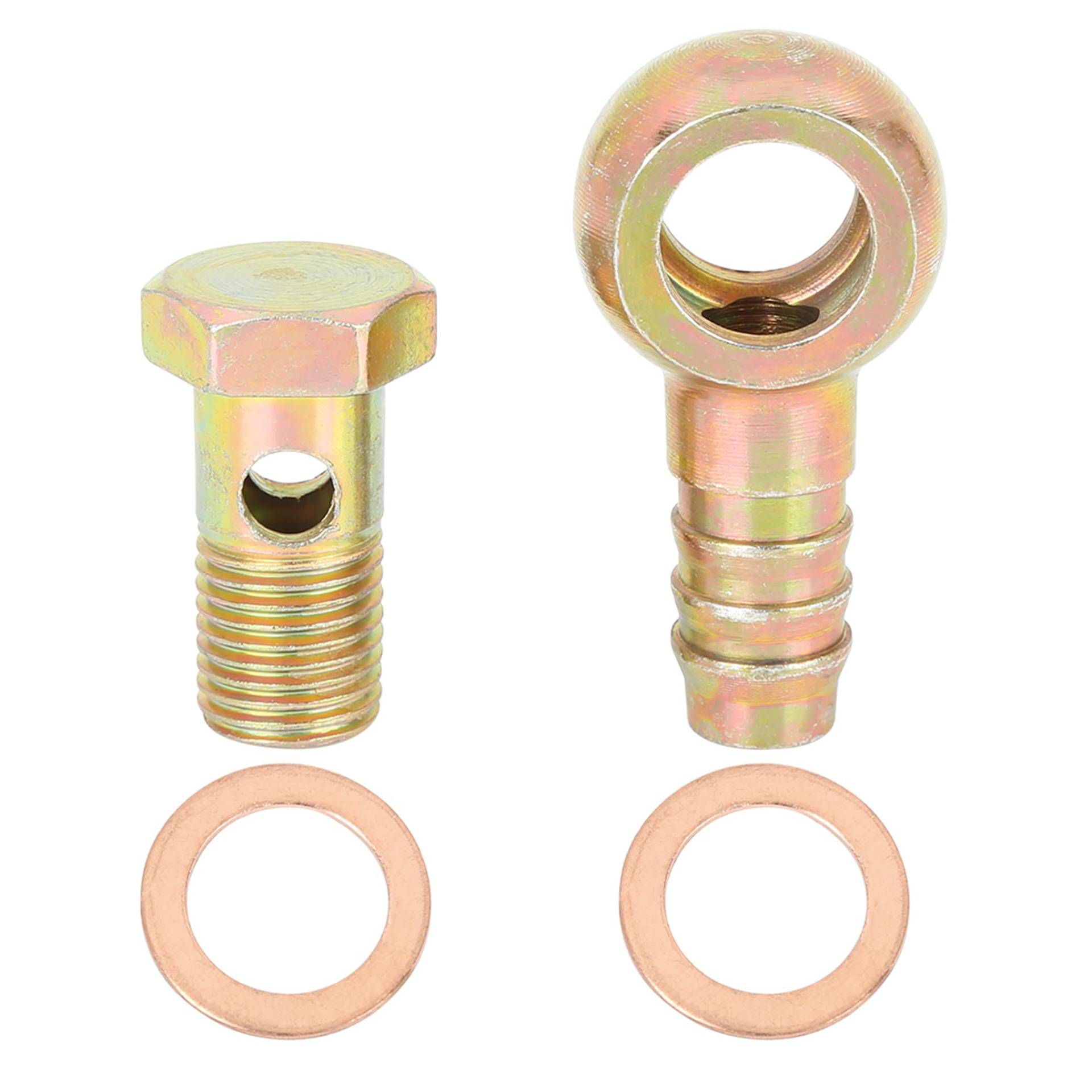 X AUTOHAUX 14 mm Banjo Innendurchmesser Schlauch Barb Bolt Fittings Banjo Washer Kit für Auto Motorrad von X AUTOHAUX