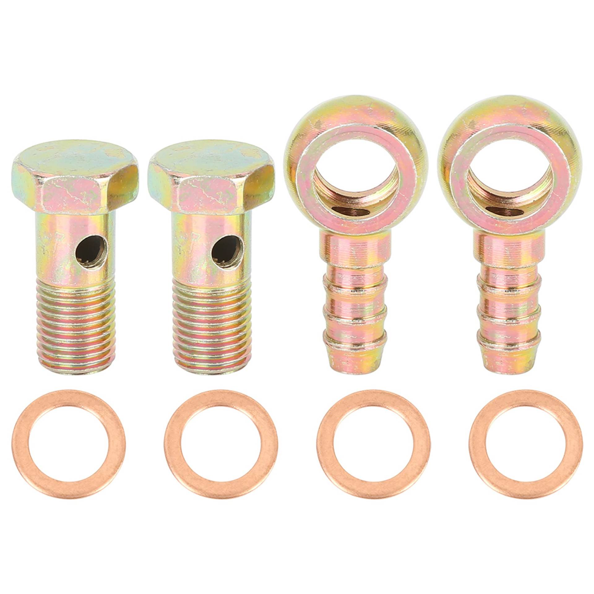 X AUTOHAUX 2 Sätze Hohlschraube Banjo Schlauch Metall Barb Bolzen Armaturen Unterlegscheibe Bronzeton für Motorrad Auto 12 mm X AUTOHAUX 2 Sätze Hohlschraube Banjo Schlauch Metall Barb Bolzen Armaturen Unterlegscheibe Bronzeton für Motorrad Auto 12 mm von X AUTOHAUX