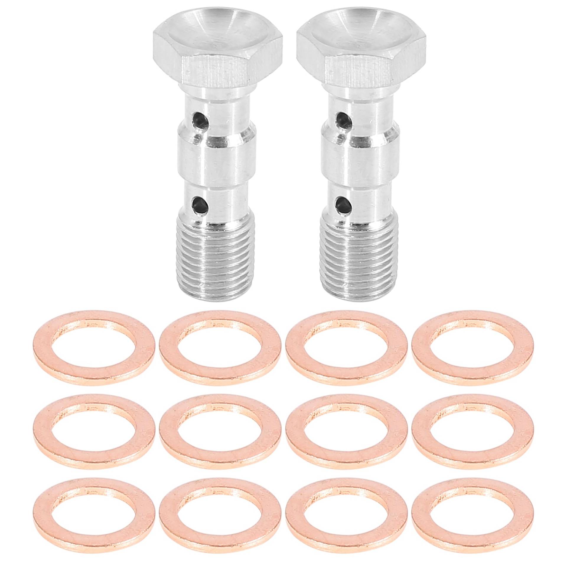 X AUTOHAUX 2 Sätze Hohlschrauben M10x1,0 metrisches Gewinde doppelt Hohlschrauben Bremsenzubehör Adapter X AUTOHAUX 2 Sätze Hohlschrauben M10x1,0 metrisches Gewinde doppelt Hohlschrauben Bremsenzubehör Adapter von X AUTOHAUX