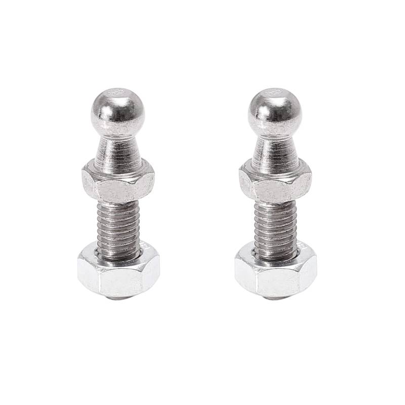 X AUTOHAUX 2 Satz 10 mm M8 x 20 mm Kugelbolzen für Auto Gasdruckfedern, silber Gasdruckfedern von X AUTOHAUX