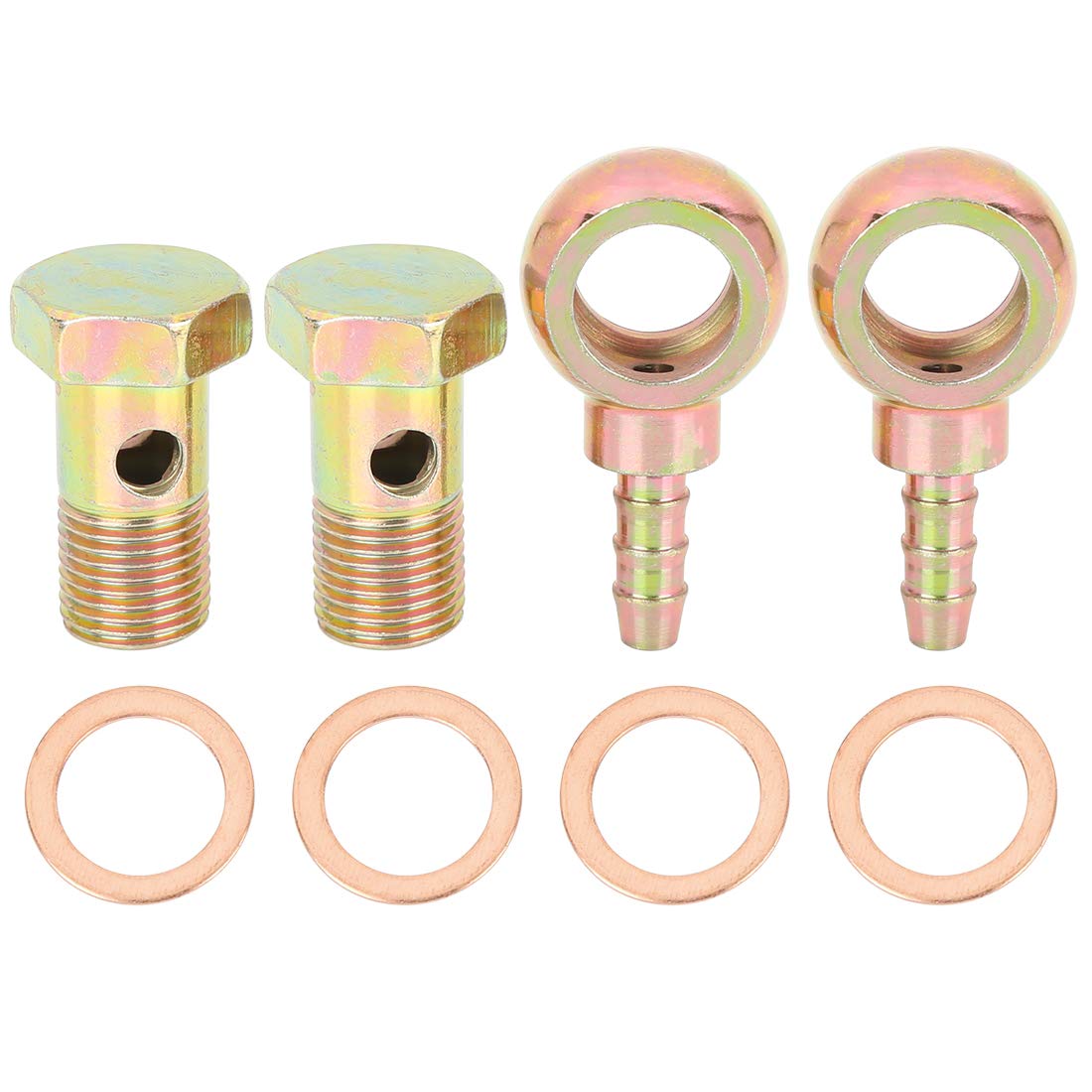 X AUTOHAUX 2 Satz Hohlschraube Unterlegscheibe Kit Metall mit 16mm Durchm. für Motorradauto X AUTOHAUX 2 Satz Hohlschraube Unterlegscheibe Kit Metall mit 16mm Durchm. für Motorradauto von X AUTOHAUX