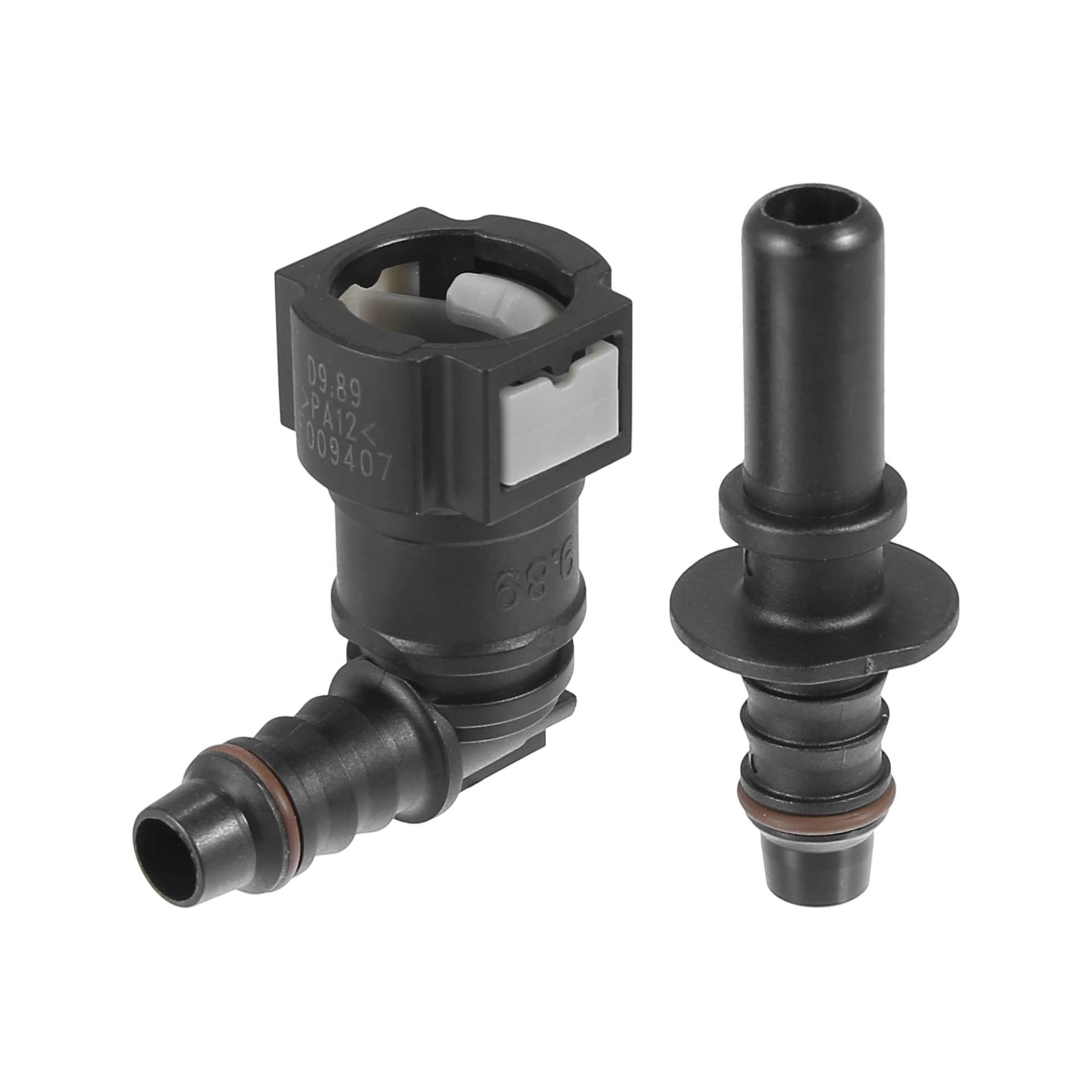 X AUTOHAUX 2 Stück 9,89 mm SAE auf 10,5 mm 90-Grad-Kraftstoffleitungsschlauch, Schnellverschluss-Anschluss, Trennschlauch X AUTOHAUX 2 Stück 9,89 mm SAE auf 10,5 mm 90-Grad-Kraftstoffleitungsschlauch, Schnellverschluss-Anschluss, Trennschlauch von X AUTOHAUX