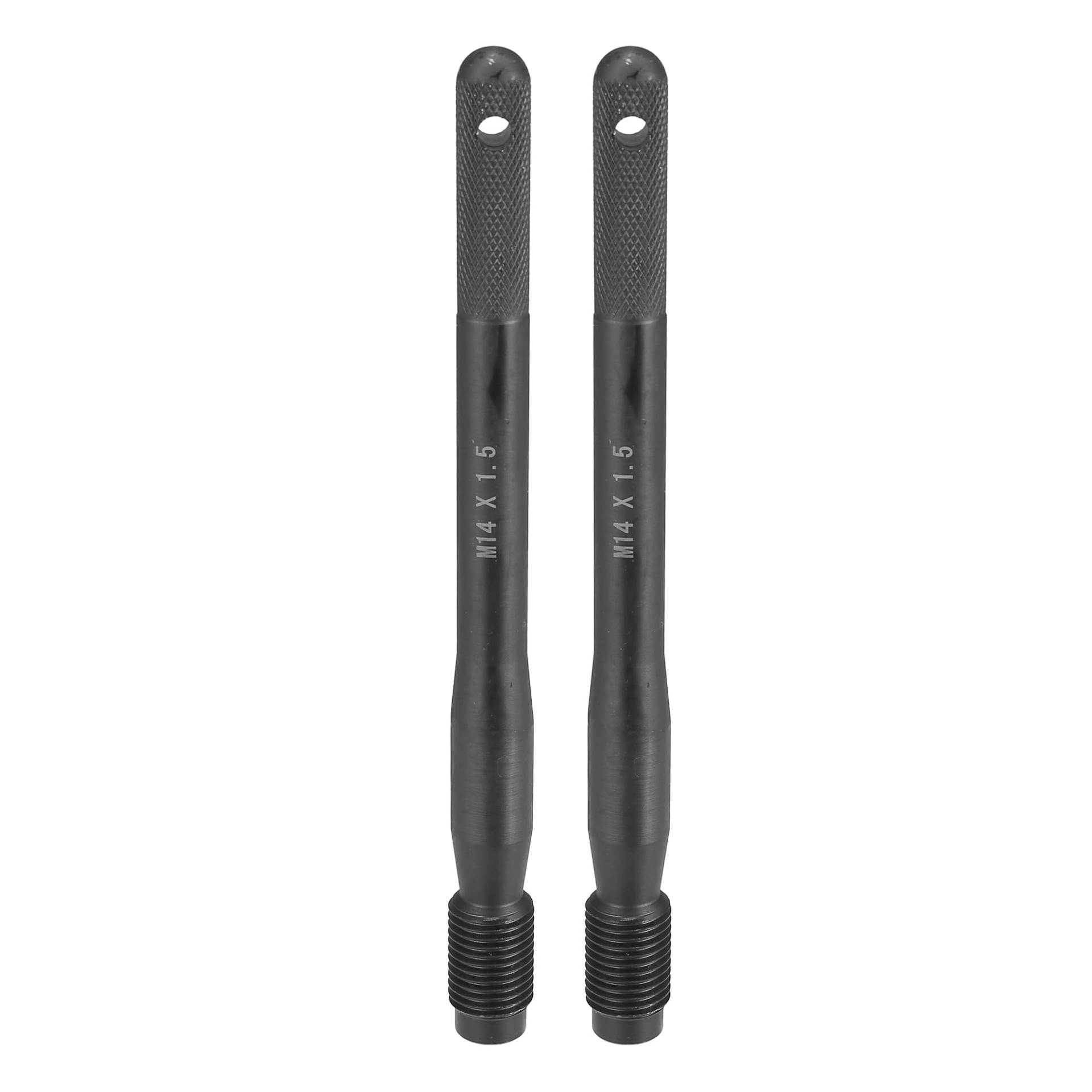 X AUTOHAUX 2 Stück Auto Rad Aufhängen Ausrichtung Stift Reifenbolzen M14x1.5 Schwarz von X AUTOHAUX