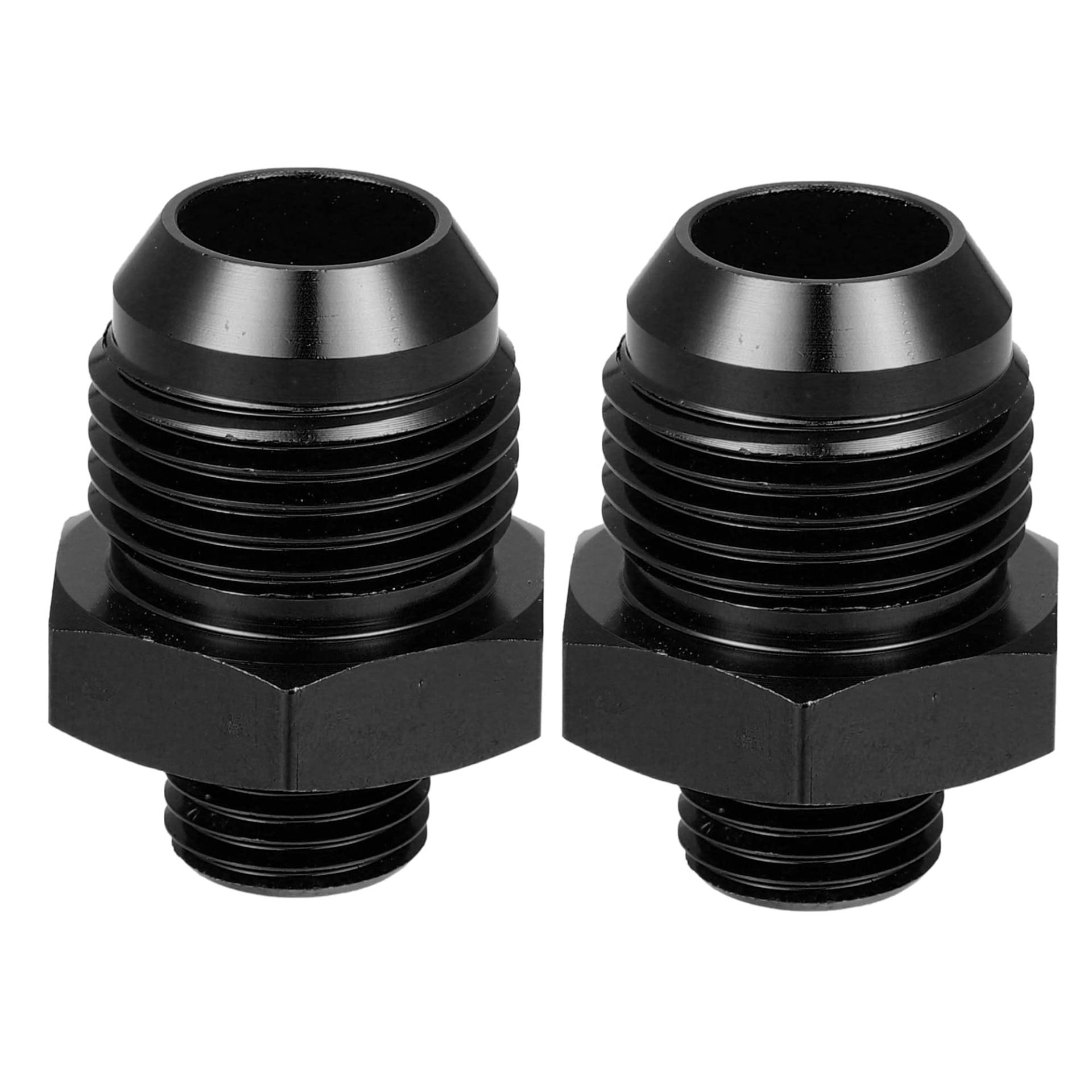 X AUTOHAUX 2 Stück Auto Stecker Befestigung Adapter Flare Union Kupplung Schwarz AN10-M14*1,5 von X AUTOHAUX