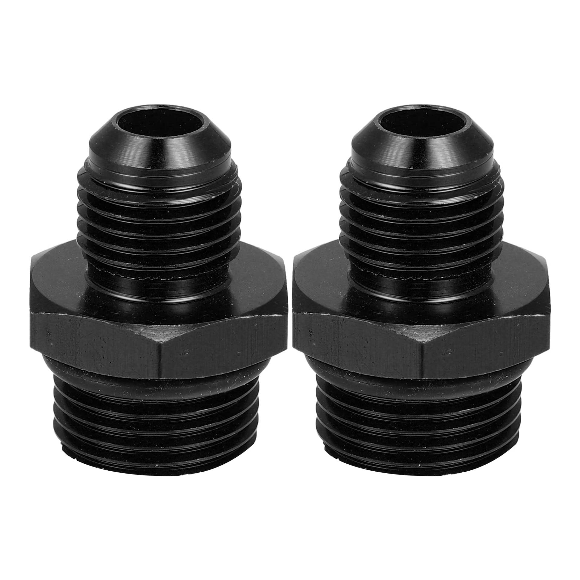 X AUTOHAUX 2 Stück Auto Stecker Befestigung Adapter Flare Union Kupplung Schwarz Ersatz AN6-M18*1,5 von X AUTOHAUX