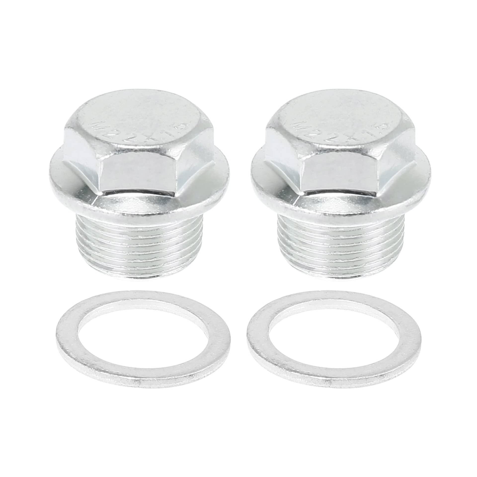 X AUTOHAUX 2 Stück M22 x 1,5 Stahl Motorölablassschraube mit Dichtring für GM, silberfarben X AUTOHAUX 2 Stück M22 x 1,5 Stahl Motorölablassschraube mit Dichtring für GM, silberfarben von X AUTOHAUX