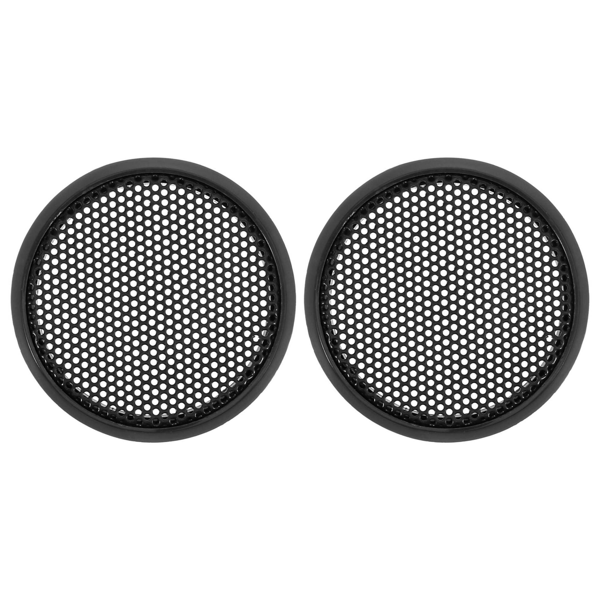 X AUTOHAUX 2 x 3,8 cm (1,5 Zoll) schwarze Lautsprecher-Abdeckung aus Netzgewebe für Subwoofer von X AUTOHAUX