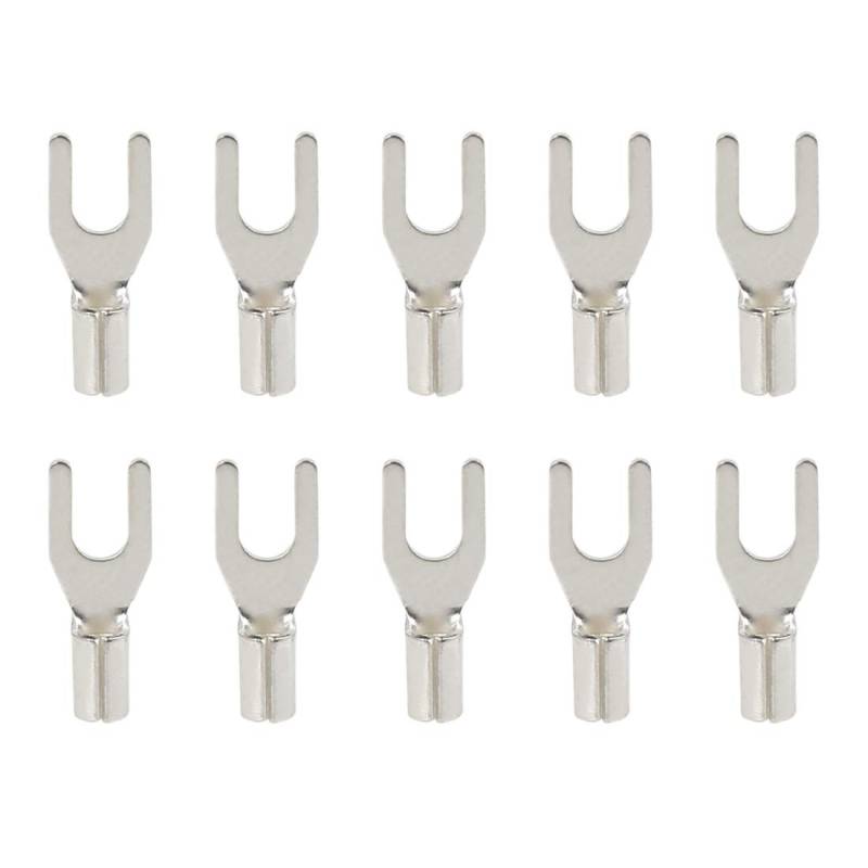 X AUTOHAUX 200 Stück Auto U Typ Terminal Kupfer Zubehör M3.2 14.5 X 5.5mm von X AUTOHAUX