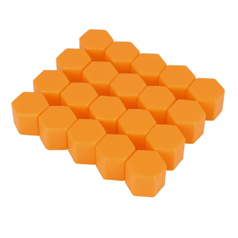 X AUTOHAUX 20Stk. 19mm Universal Radschraubenkappen Radschrauben Radmuttern Kappen Silikon Abdeckkappe für Auto Orange von X AUTOHAUX