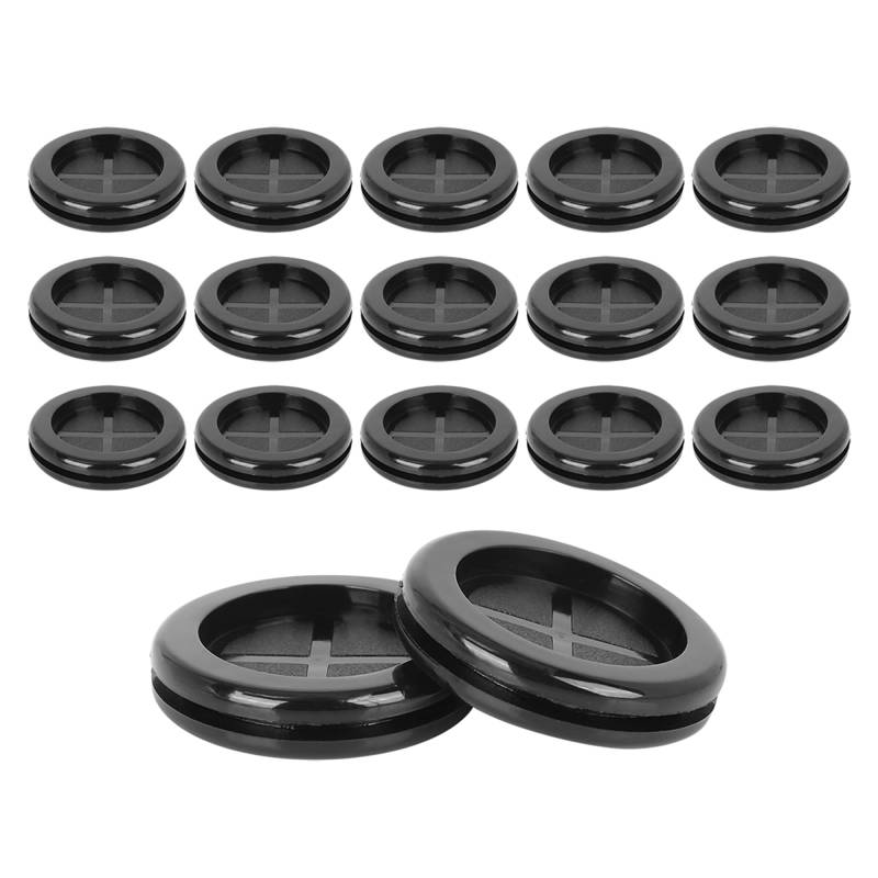X AUTOHAUX 25Stk. 35mm Gummitülle Doppelseitig Kabelschutz Schwarz für Auto von X AUTOHAUX