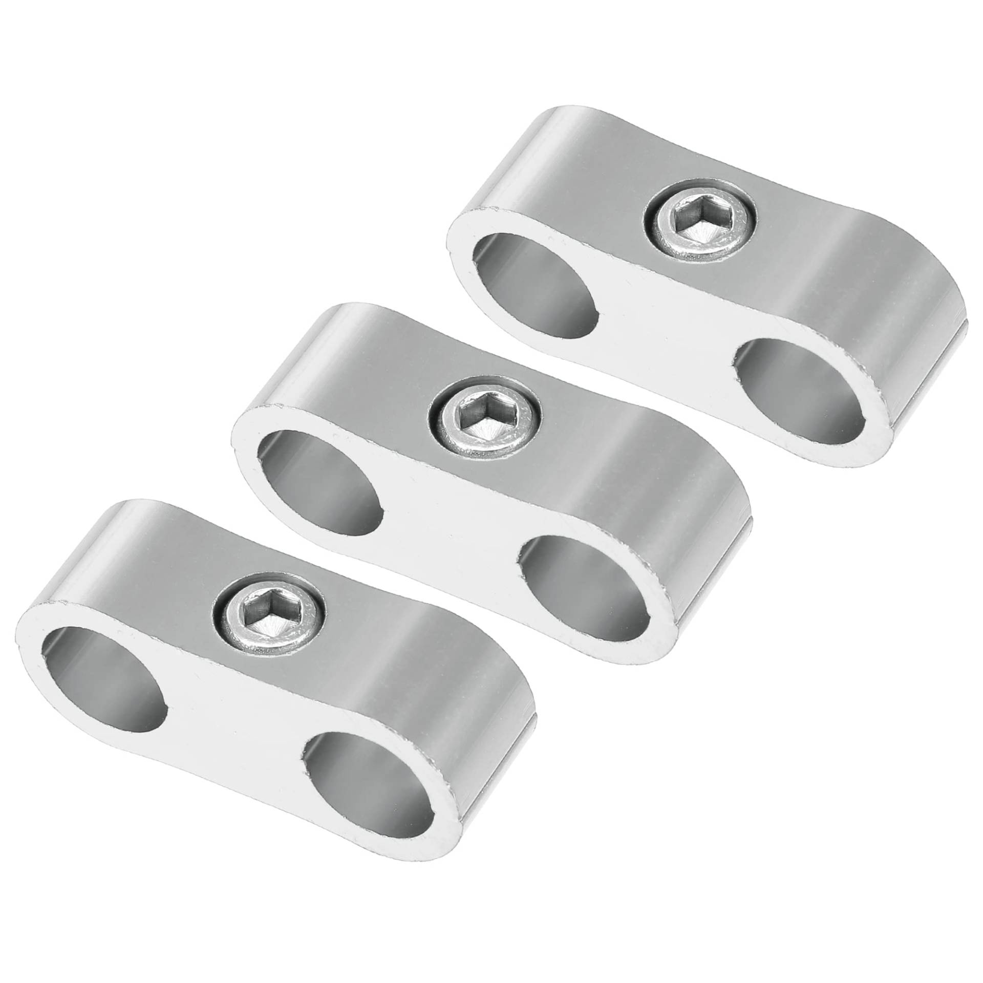 X AUTOHAUX 3 Stück Auto AN4 Schlauch Separator Klemme Kraftstoffleitung Stecker Silberton von X AUTOHAUX